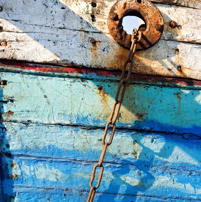 Photo Dernier mouillage, écubier par Philip Plisson