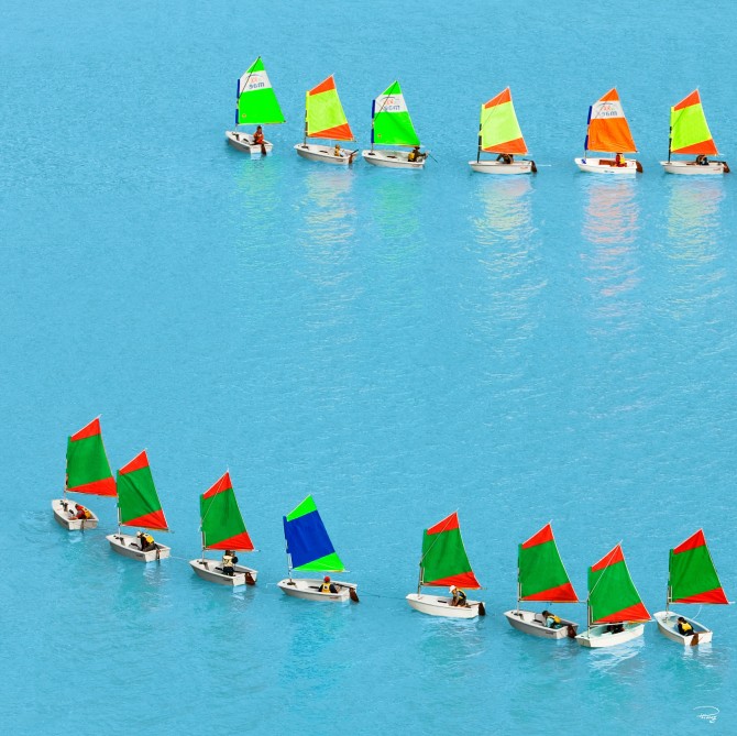 Photo Les optimists de l'école de voile, Bretagne par Philip Plisson