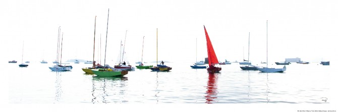 Photo Caravelles au mouillage, Carantec, Finistère par Philip Plisson