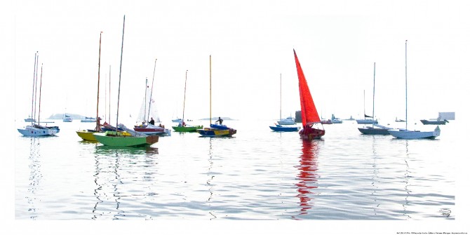 Photo Caravelles au mouillage, Carantec, Finistère par Philip Plisson