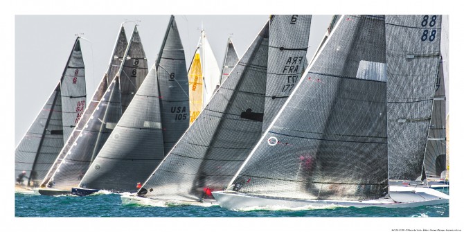 Photo Ligne de départ, régate de 6 mètres JI par Philip Plisson