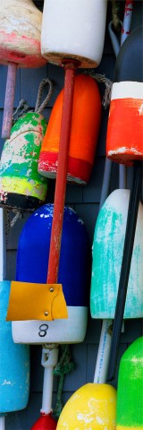 Photo Fishing buoys, multicolored floats par Philip Plisson