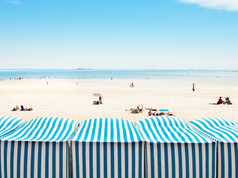 Photo Ciel bleu sur la plage de la Baule par Philip Plisson