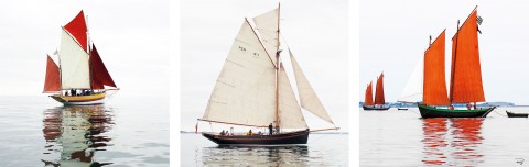 Photo Trio vieux gréements en Bretagne par Philip Plisson