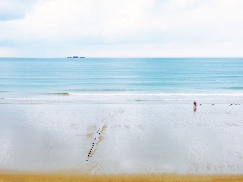 Photo La plage du Sillon à Saint-Malo, Ille-et-Vilaine par Philip Plisson