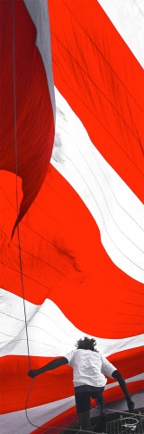 Photo Manoeuvre sous spi par Philip Plisson