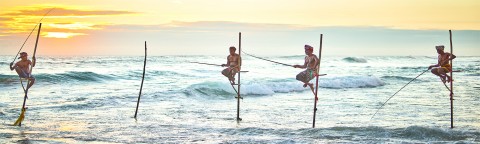 Photo Pêcheurs sur échasses par Philip Plisson