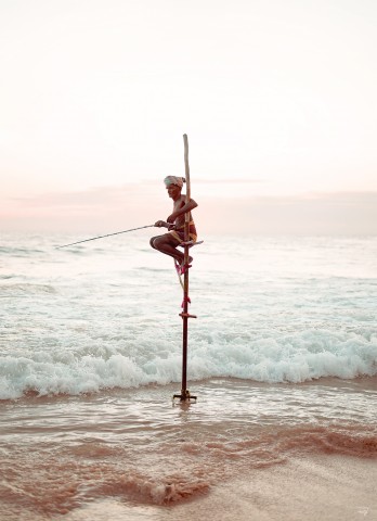 Photo Pêcheur au Sri Lanka par Philip Plisson