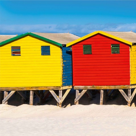 Photo Cabanes colorées, Afrique du Sud par Philip Plisson
