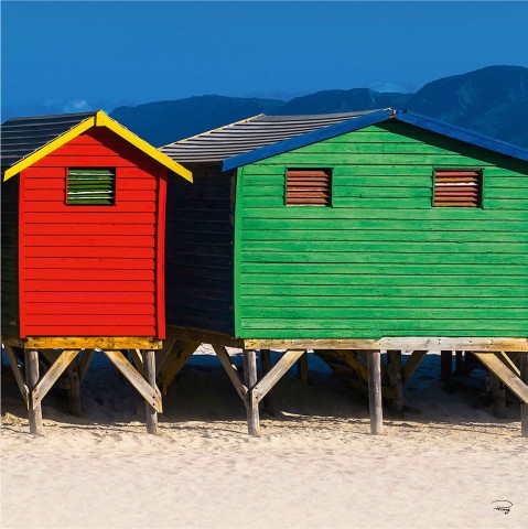 Photo Cabanes colorées, Afrique du Sud par Philip Plisson