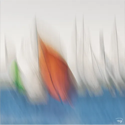 Art print photo - Orange Spinnaker