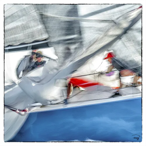 Tirage d'art - Spi 2022 - Affalage - Philip Plisson