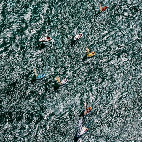 Photo Régate vue du ciel par Philip Plisson