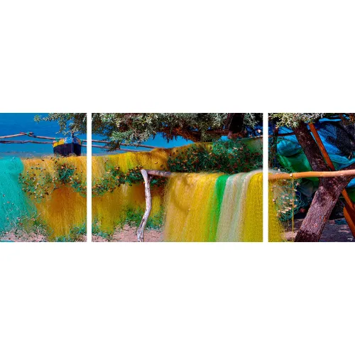 Photo on canvas of colorful fishing nets