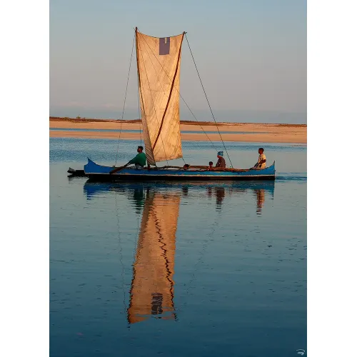 Poster photo of dhow sail reflection - Madagascar - Philip Plisson