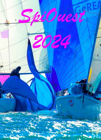 Photo Affiche Spi Ouest 2024 - Affalage en bleu par Philip Plisson