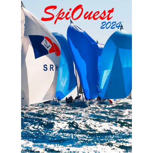 Affiche Spi Ouest 2024 - En régate - Philip Plisson