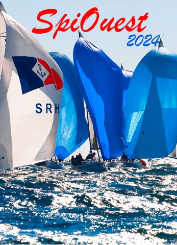 Photo Affiche Spi Ouest 2024 - En régate par Philip Plisson