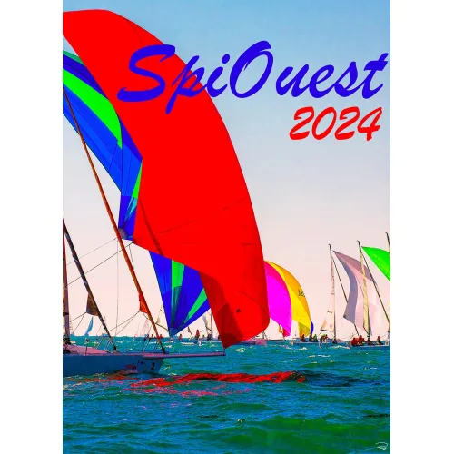 Affiche Spi Ouest 2024 - Sous spi Rouge - Philip Plisson
