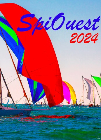 Photo 2024 Spi Ouest Poster - Red spinnaker par Philip Plisson