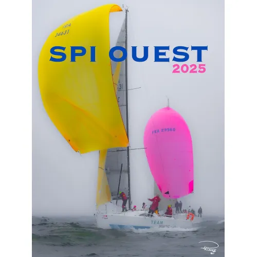 Affiche Spi Ouest France - 2025 - Spis jaune et rose - Philip Plisson