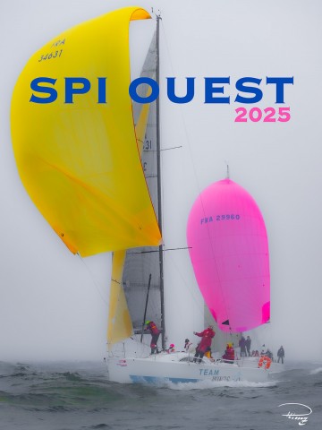 Photo Affiche Spi Ouest - 2025 - Spis jaune et bleu par Philip Plisson