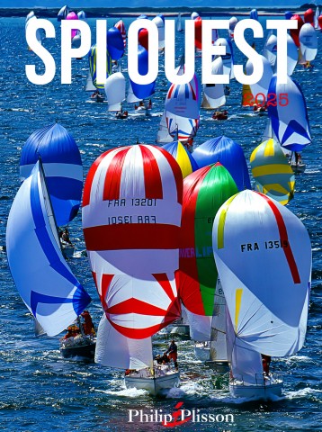 Photo Affiche Spi Ouest 2025 - Descente sous spis par Philip Plisson