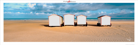 Photo Cabanes de plage de La Panne par Philip Plisson